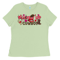 Matcha Pucker Up Cowboy Valentine's Day Ladies Tee - FaDigitalArtStudio