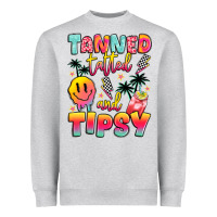 Tanned Tattled And Tipsy Heavyweight Sweatshirt | Teevron
