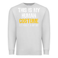 Dove Grey human costume raptor halloween velociraptor lazy easy t shirt Premium Sweatshirt - baoMotion
