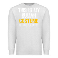 Oatmeal Heather human costume raptor halloween velociraptor lazy easy t shirt Premium Sweatshirt - baoMotion