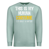 Seafoam human costume raptor halloween velociraptor lazy easy t shirt Premium Sweatshirt - baoMotion
