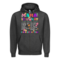 Charcoal Heather mama it's okay Zipper Hoodie - JahusDesignShop