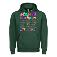 Sports Green mama it's okay Zipper Hoodie - JahusDesignShop
