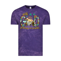 Cloud Purple with god all things are possible with baby jesus bbs Vintage Tee - BundleAndBundleShop