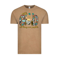 Vintage Coffee with god all things are possible with baby jesus bbs Vintage Tee - BundleAndBundleShop