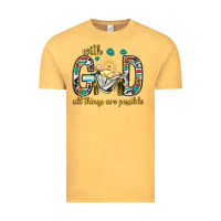Vintage Mustard with god all things are possible with baby jesus bbs Vintage Tee - BundleAndBundleShop