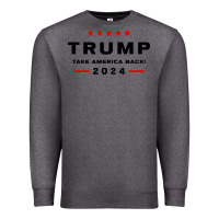 Charcoal Heather donald trump 2024 take america back Premium Sweatshirt - baoMotion