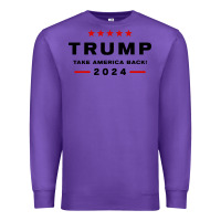 Purple donald trump 2024 take america back Premium Sweatshirt - baoMotion