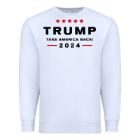 White donald trump 2024 take america back Premium Sweatshirt - baoMotion