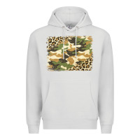 Dove Grey leopard camo pattern background Premium Hoodie - Jasminsmagicworld
