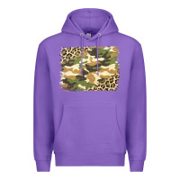 Purple leopard camo pattern background Premium Hoodie - Jasminsmagicworld