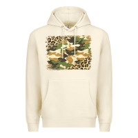 Sandshell leopard camo pattern background Premium Hoodie - Jasminsmagicworld