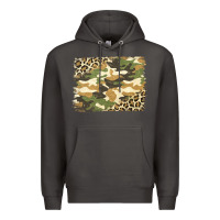 Smoke leopard camo pattern background Premium Hoodie - Jasminsmagicworld