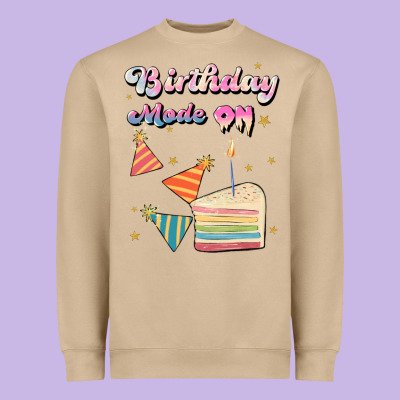 Birthday Mode On Heavyweight Sweatshirt Designed By Jahusdesignshop
