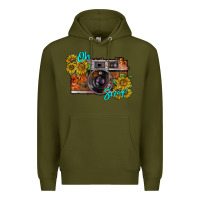 Army Green oh snap Premium Hoodie - RacoonDesign