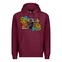 Burgundy oh snap Premium Hoodie - RacoonDesign