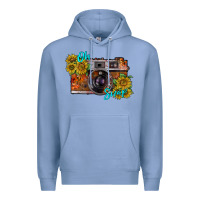 Colony Blue oh snap Premium Hoodie - RacoonDesign