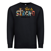 Black she i̇s strong proverbs 31 25 Premium Sweatshirt - JahusDesignShop