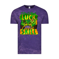 Cloud Purple I don't need luck i've got skill st. patricks day Vintage Tee - FaDigitalArtStudio
