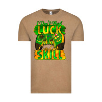 Vintage Coffee I don't need luck i've got skill st. patricks day Vintage Tee - FaDigitalArtStudio