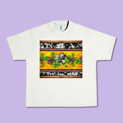 St Patricks Day Western Shamrock Urban Heavy Tee Designed By Jasminsmagicworld