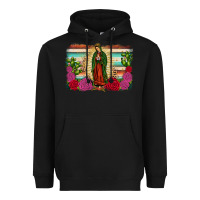 Black western our lady of Guadalupe Heavyweight Hoodie - JahusDesignShop
