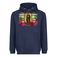 Navy western our lady of Guadalupe Heavyweight Hoodie - JahusDesignShop