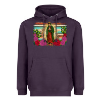 Plum western our lady of Guadalupe Heavyweight Hoodie - JahusDesignShop