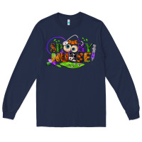 Navy one spooky nurse Long Sleeve Tee - BundleAndBundleShop