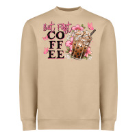 Mushroom but first coffee floral Heavyweight Sweatshirt - JahusDesignShop
