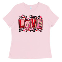Bubblegum Pink Valentine's Day love Ladies Tee - FaDigitalArtStudio