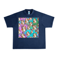 Navy Easter Bunny With Truck Seamless Pattern Urban Heavy Tee - BundleAndBundleShop