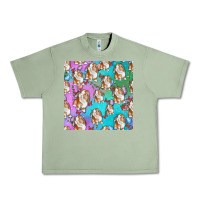 Oil Green Easter Bunny With Truck Seamless Pattern Urban Heavy Tee - BundleAndBundleShop
