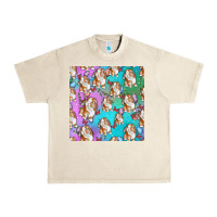 Sandshell Easter Bunny With Truck Seamless Pattern Urban Heavy Tee - BundleAndBundleShop