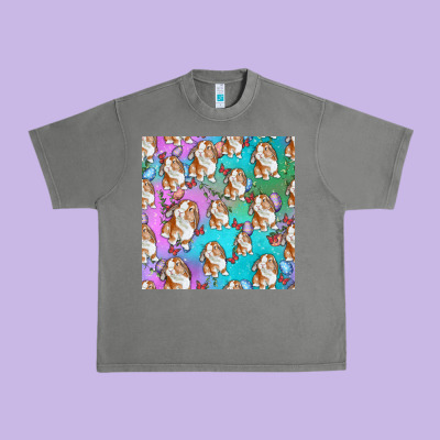 Easter Bunny With Truck Seamless Pattern Urban Heavy Tee Designed By Bundleandbundleshop