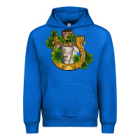 Cobalt st patricks day goat horseshoe shamrock Urban Hoodie - RanaPortraitStore