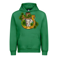 Emerald st patricks day goat horseshoe shamrock Urban Hoodie - RanaPortraitStore