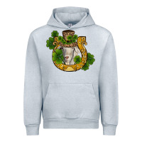 St Patricks Day Goat Horseshoe Shamrock Urban Hoodie | Teevron