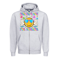 Heather Grey school's out for summer Zipper Hoodie - JahusDesignShop
