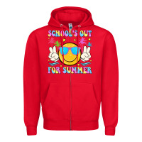 Red school's out for summer Zipper Hoodie - JahusDesignShop