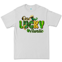 Dove Grey One Lucky Auntie St. Patrick's Day Premium Tee - CowGirlArtShop