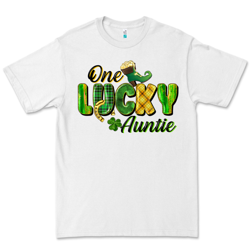 One Lucky Auntie St. Patrick's Day Premium Tee by CowGirlArtShop | Teevron