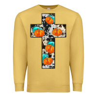 Antique Gold pumpkin cross Premium Sweatshirt - JahusDesignShop