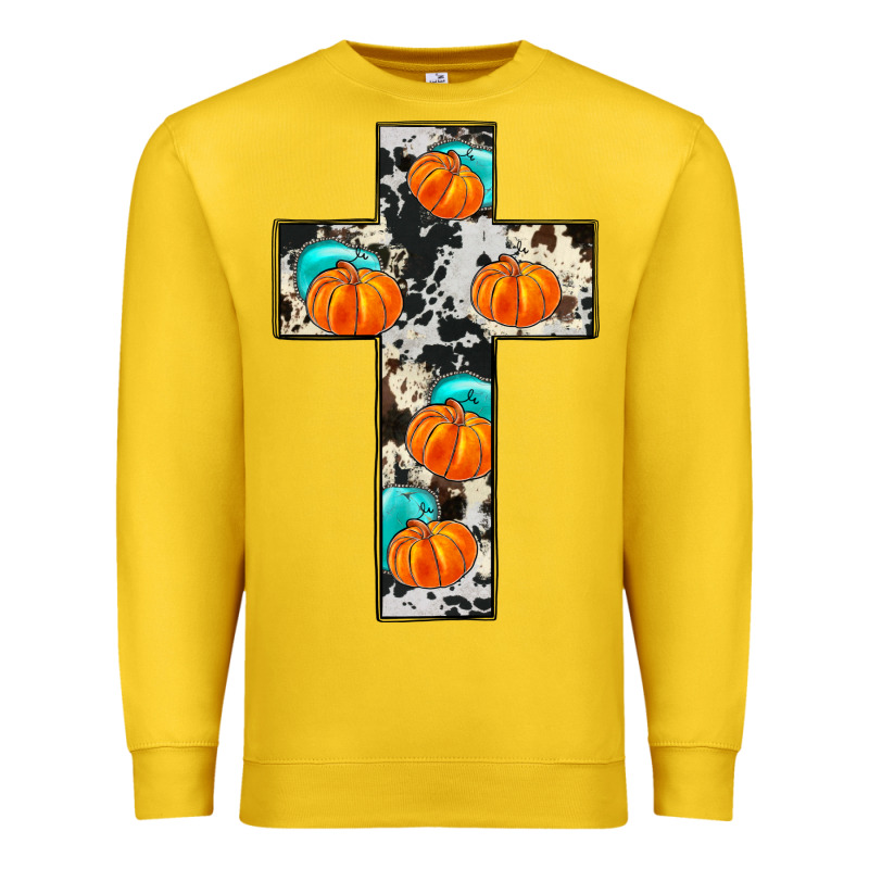 Pumpkin Cross Premium Sweatshirt by JahusDesignShop | Teevron
