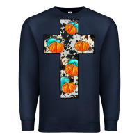 Navy pumpkin cross Premium Sweatshirt - JahusDesignShop