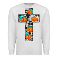 Oatmeal Heather pumpkin cross Premium Sweatshirt - JahusDesignShop