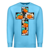 Ocean Blue pumpkin cross Premium Sweatshirt - JahusDesignShop
