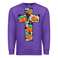 Purple pumpkin cross Premium Sweatshirt - JahusDesignShop