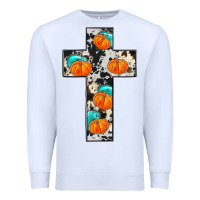 White pumpkin cross Premium Sweatshirt - JahusDesignShop