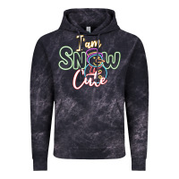 Cloud Black T am SNOW CUTE Vintage Hoodie - CowhideDigitalArt
